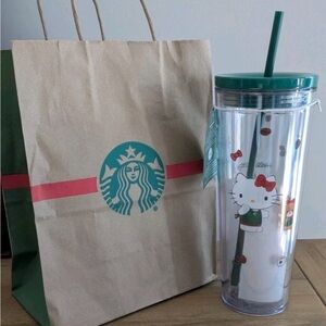BRAND NEW Starbucks Venti HELLO KITTY Clear 24oz tumbler  2025 limited